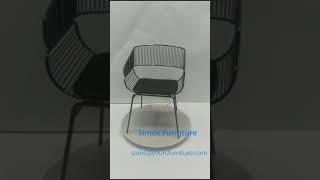 Back Industrial Classic Wire Dining Chair Restaurant Cafe Chair-Simos Furniture