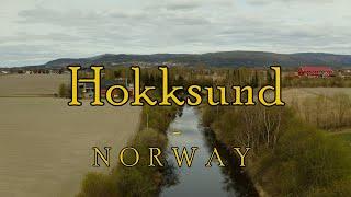 Hokksund  - Øvre Eiker,  Norway. 4K dronevideo from Hokksund and surrounding areas. DJI Mavic 2 Pro.