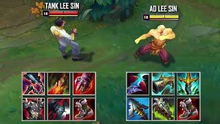 AD LEE SIN vs TANK LEE SIN FULL BUILD FIGHTS & Best Pentakills!