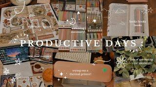 productive days new plants, lots of stationery, journaling, and books. homebody vlog.