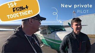 New private pilot takes DAD flying for the 1st time