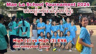 Mae La school Tournament student girl volleyball best game 