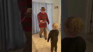 Freddy Krueger Animatronic Comes to Life - Little Girl Dodges His Claws