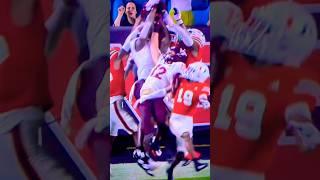 CONTROVERSIAL CATCH from hail Mary | Kyron Drones to Da'Quan Felton vs Miami #cfb #miamihurricanes