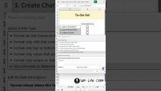 Excel Conditional Formatting - Checkbox To-Di List #excel