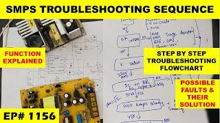 {1156} SMPS step by step troubleshooting Sequence || repair tips