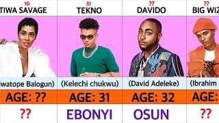 50 Popular Nigerian Musicans, Real Age & State of Origin (2023)