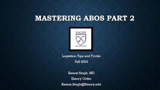 Mastering ABOS Part 2