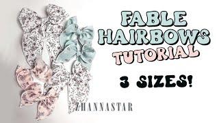 How to tie serger Fable Hairbows tutorial | measurements