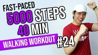 FAST-PACED 5000 Step Workout • INDOOR Low Impact • Walking Workout #24 • Keoni Tamayo