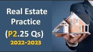 Real estate practice 2023 (25 Qs) -  Part 2