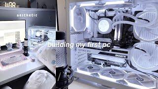 building my first PC  white aesthetic | lian li O11D mini, rtx 3060, kraken z63, intel i5