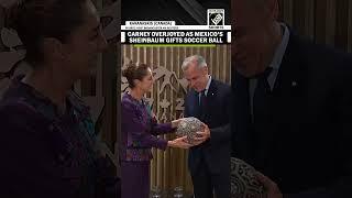 Mexican President Sheinbaum gifts soccer ball to Canada's PM Carney during G7 Summit