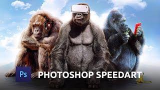 Three Wise Monkeys - Photoshop Speedart