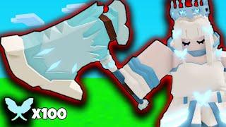 Aery with FROST HAMMER and 100 STACKS is INSANE - Roblox Bedwars