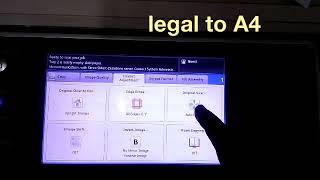 Legal to A4 (not A4R) settings in Xerox wc5855 /5890 -PMC