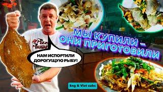 Restaurant cooking what we bought!