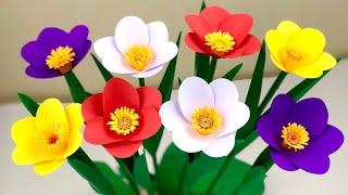 Beautiful Paper Flower Making | Home Decor | Paper Crafts For School | Paper Flowers | Youten Craft