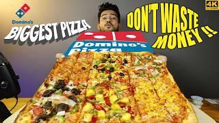 Domino's ALL NEW 6 In 1 Biggest Pizza EVER MUKBANG ! Wastage Of Money ??