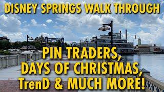 Disney Springs Walk Through | Pin Traders, Days of Christmas & Many More Stores Now Open!