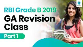 FREE General Awareness Revision for RBI Grade B 2019 Phase 1|Lecture 1