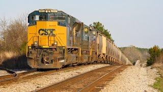 3/10/16, Final Part: CSX ACe Leading Grain Empties & Dash 8's Leading Stacks on the Abbeville Sub