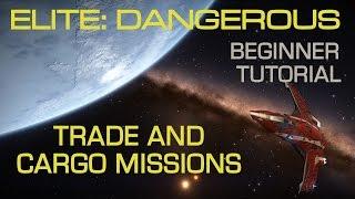 Elite Dangerous - Starter Trade Missions and Scanning for easy early credits.  Lets Play Tutorial.