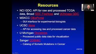 2019 STAT115 Lect19.4 Cancer Genomics Resources