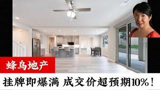 蜂鸟地产Vol. 24 | 市场冷淡也能超挂牌近10%交易  #加州房产 #美国生活