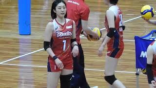 Japanese women's volleyball V League Hitachi Astemo Rivale uniform number 1 Ruriko Uesaka