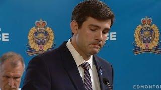 Edmonton Mayor makes emotional statement about Const. Daniel Woodall's shooting death