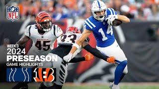 Indianapolis Colts vs. Cincinnati Bengals | 2024 Preseason Week 3 Game Highlights