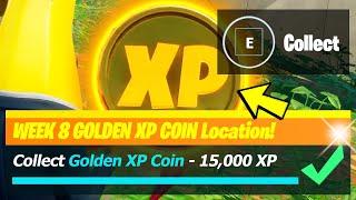 Golden XP Coin LOCATION & All Week 8 XP Coins - Fortnite Season 5 Week 8