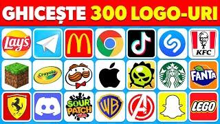 Ghicește Logo-ul în 3 Secunde | 300 de Logo-uri Celebre | Quiz Logo 2024