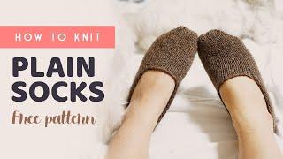 [ENG SUB] How to knit PLAIN SOCKS : 대바늘 양말뜨기 플레인삭스