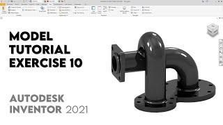 Pipes + Flange | Autodesk Inventor 2021 | Exercise 10 | Intermediate  Tutorial
