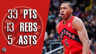 Scottie Barnes 33 pts 13 rebs 5 asts vs Nets 24/25 season