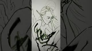Малютка фея. Часть 1 #sketch #art #fairy #drawing #скетч #искусство  #рисунок