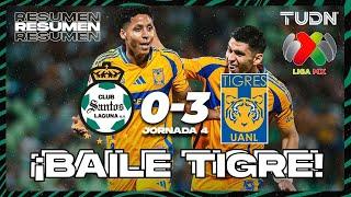 Resumen y goles | Santos 0-3 Tigres | Liga Mx -AP2024 - J4 | TUDN