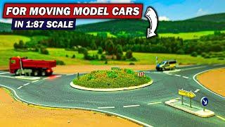 How to build a realistic traffic circle for a model railroad | Timelapse | H0