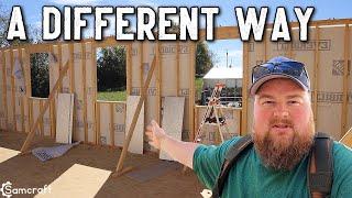 Cutting Out Window & Door Openings with House Wrap & Siding // DIY Workshop Build