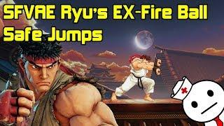 SFVAE Ryu's EX-Fireball Safe Jump Setups