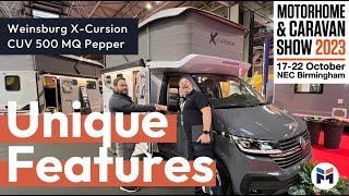 POP-TOP Weinsburg X-cursion CUV 500 MQ Pepper at the NEC Motorhome and Caravan Show.