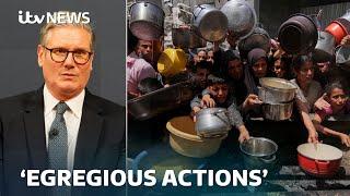UK condemns Israel's 'monstrous' actions in Gaza and suspends trade talks | ITV News