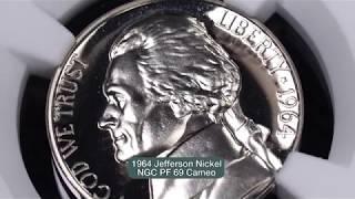 Rick's Picks 1964 Jefferson Nickel NGC PF69 Cameo