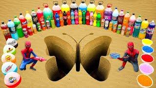 Experiment: How to make Butterfly with Orbeez, Balloons of Fanta, Pepsi, Sprite, Coca Cola & Mentos