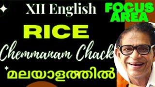 Rice by Chemmanam Chacko. Focus Area Poem. XII English.