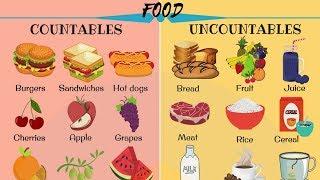 Countable vs. Uncountable FOOD in English | Food and Drinks Vocabulary