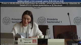 Ședința ordinară  a CLS1 convocată  pentru 29.08.2024 ora 10.00