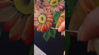 Easy flowers painting in acrylics #wocol #shorts